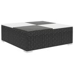 vidaXL Salon de jardin 6 Pièces avec coussins résine tressée noir