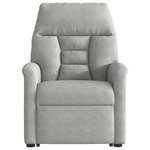 vidaXL Fauteuil inclinable gris clair tissu microfibre