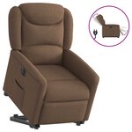vidaXL Fauteuil inclinable électrique marron tissu