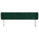 vidaXL Tête de lit avec oreilles Vert foncé 203x23x78/88 cm Velours