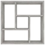 vidaXL Étagère murale Gris béton 45 1x16x45 1 cm Bois d’ingénierie