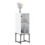 vidaXL Armoire latérale avec porte en verre blanc 35x37x100 cm