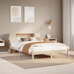 vidaXL Lit bibliothèque sans matelas 120x190 cm bois de pin massif