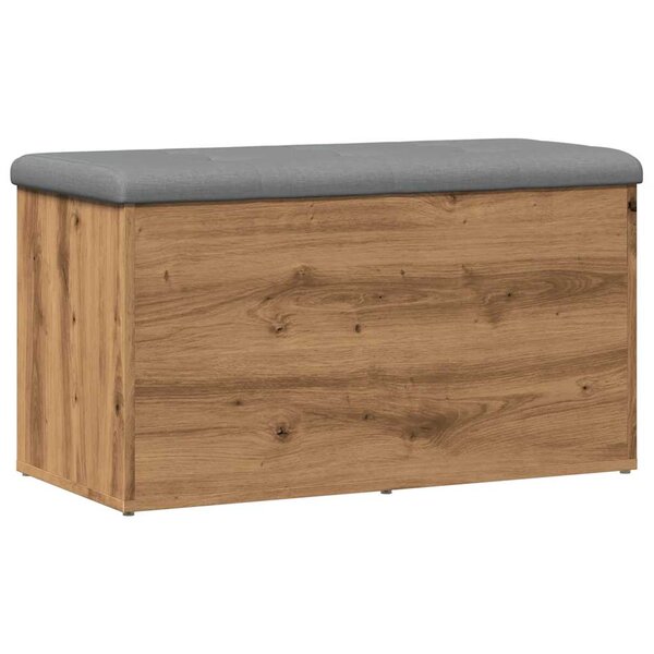 vidaXL Banc de rangement chêne artisanal 82x42x45 cm bois d'ingénierie