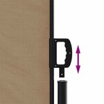 vidaXL Auvent latéral rétractable taupe 180x600 cm