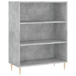 vidaXL Bibliothèque gris béton 69 5x32 5x90 cm bois d'ingénierie
