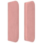 vidaXL Tête de lit avec oreilles Rose 203x16x78/88 cm Velours