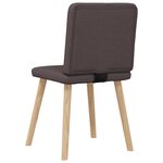 vidaXL Chaises à manger lot de 6 marron foncé tissu
