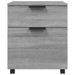 vidaXL Classeur mobile avec roues Sonoma gris 45x38x54 cm Bois