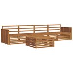 vidaXL Ensemble de canapés d'extérieur 5 pc Naturel