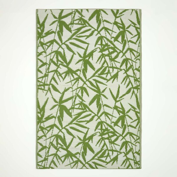 Tapis extérieur terrasse réversible - Tapis de jardin imperméable et résistant UV - Zena - Vert - 180x270 cm - HOMESCAPES