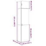 vidaXL Armoire de rangement mince sonoma gris 50x42 5x225 cm