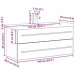 vidaXL Meuble sous-vasque avec lavabo avec tiroir 2 Pièces Bois ancien