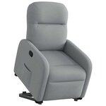 vidaXL Fauteuil inclinable Gris clair Tissu