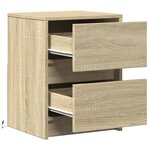 vidaXL Armoire de chevet avec lumières LED chêne sonoma