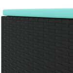 vidaXL Salon de jardin 6 Pièces avec coussins Noir Résine tressée