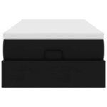 vidaXL Cadre de lit ottoman avec matelas noir 80x200 cm similicuir