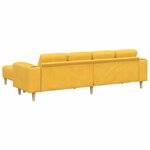 vidaXL Sofa en tissu Jaune clair Tissu en velours côtelé