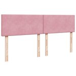 vidaXL Sommier à lattes de lit avec matelas Rose 180x200 cm Velours