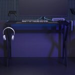 vidaXL Bureau de jeu avec pieds en forme de K Noir 110x60x75 cm