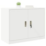 vidaXL Armoire de rangement Blanc 90 x 40 x 70 cm Acier