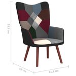 vidaXL Chaise de relaxation avec repose-pied Patchwork Tissu