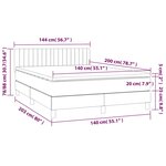 vidaXL Sommier à lattes de lit avec matelas LED Vert foncé 140x200 cm