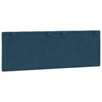 vidaXL Coussin de tête de lit Hanko bleu 120 cm velours