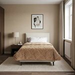 vidaXL Duvet d'été simple Matelassé Taupe 135 x 200 cm