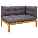 vidaXL Unité du canapé en palette de jardin 2 Pièce