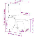 vidaXL Fauteuil inclinable avec repose-pieds bleu tissu