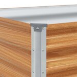 vidaXL Jardinière surélevée 970 x 50 x 36 cm Acier galvanisé