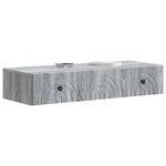 vidaXL Table d'appoint murale Sonoma gris 87 5 x 34 5 x 17 cm