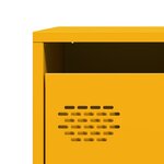vidaXL Buffet haut jaune moutarde 39x35x103 5 cm acier