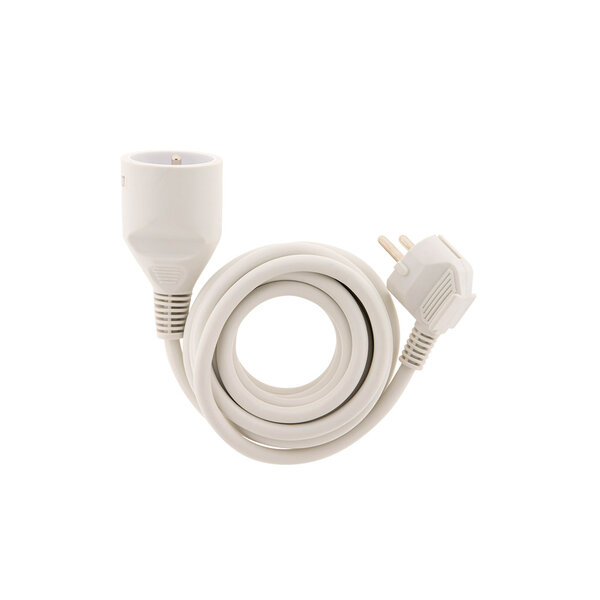Prolongateur ménager 16A HO5VV-F 3G1 Blanc 1 90m - Zenitech