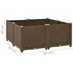 vidaXL Lit surélevé 80x80x38 cm Polypropylène