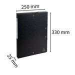 Boite de classement Exabox Dos 25mm Carte lustrée - A4 - Noir x 8 EXACOMPTA