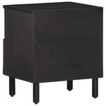 vidaXL Table de chevet noir 40x33x46 cm bois de manguier solide