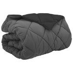 vidaXL Duvet d'hiver Noir et anthracite 220 x 260 cm Microfibre