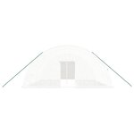 vidaXL Serre avec cadre en acier blanc 36 m² 6x6x2 85 m