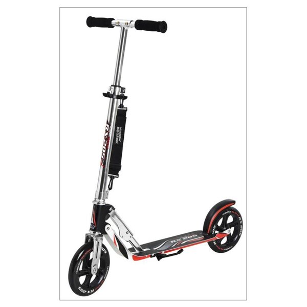 Hudora 14724/01 - Trottinette Aluminium Big Wheel RX 205. Noir et rouge