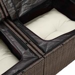 vidaXL Ensemble de canapé de jardin 6 Pièces Marron Poly Rattan