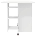 vidaXL Table à dîner 115 x 70 x 75 cm Bois d'ingénierie Blanc