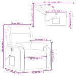 vidaXL Fauteuil inclinable de massage électrique noir velours