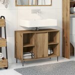 vidaXL Cabinet de salle de bain chêne artisanal 80 x 33 x 60 cm