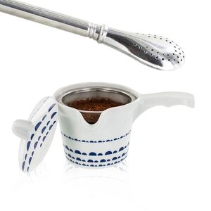 Théière thé vert Kyoto + paille inox avec filtre