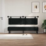 vidaXL Tête de lit suspendue Noir Velours