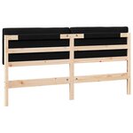 vidaXL Tête de lit capitonnée Marron et Noir 200 cm Pin massif