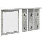 vidaXL Porte-manteau mural avec étagère Gris béton 85 x 10 x 45 cm