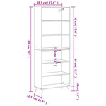 vidaXL Buffet blanc 69 5x32 5x180 cm bois d'ingénierie